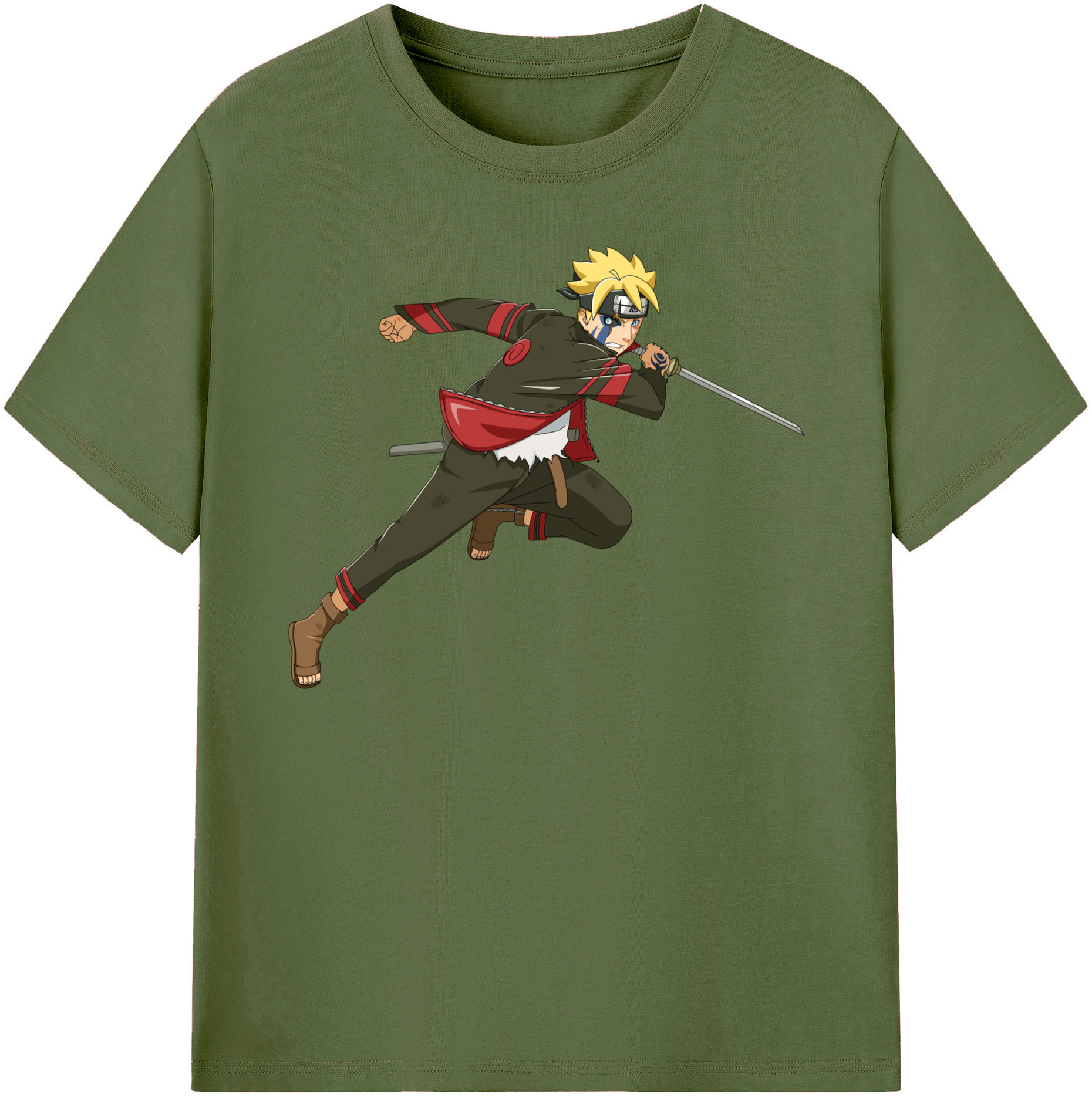 （画像用） NARUTO -ナルト- うずまき ボルト Uzumaki Boruto 綿100％半袖Tシャツ（フロントプリント）